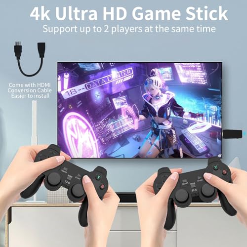 Wireless Retro Game Console Stick with 20000+ Classic Games and Dual Controllers C43715