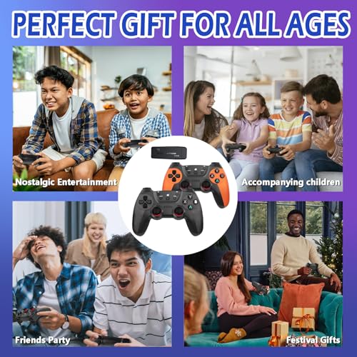 Wireless Retro Gaming Console with 20,000+ Built-in Games and 2.4G Controllers D291906