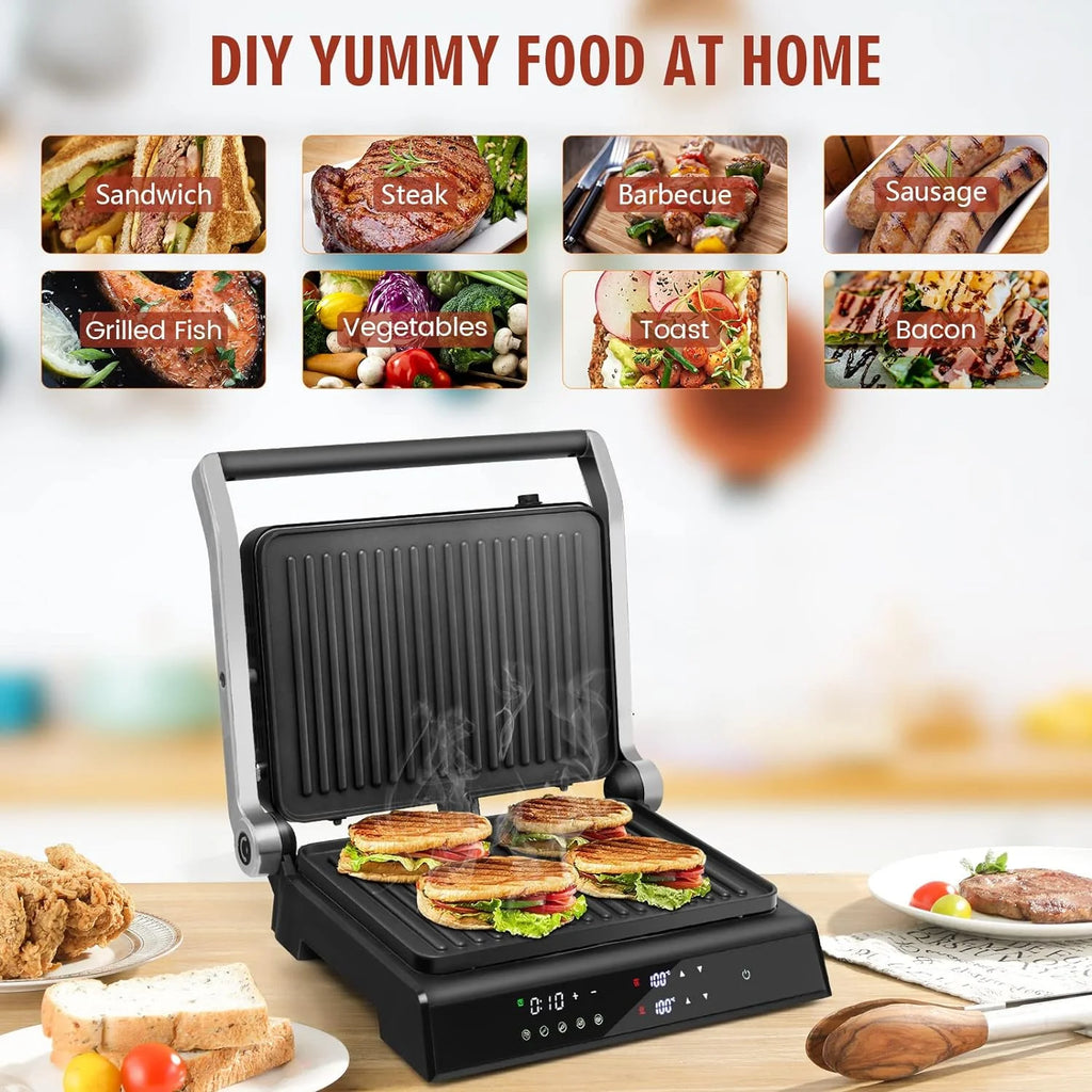 Panini Press Grill with Non-Stick Plates G4540