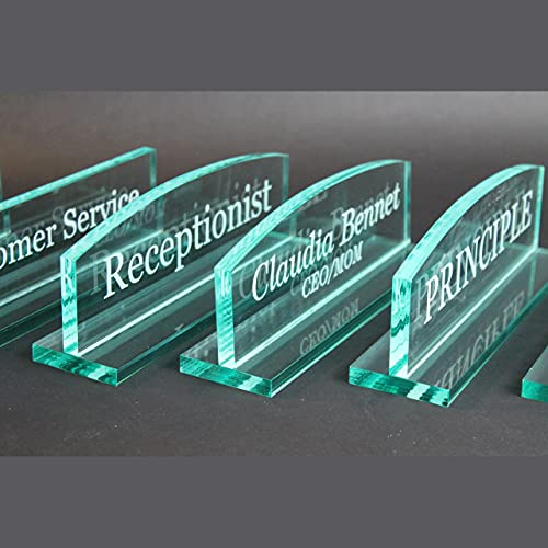 Acrylic Desk Name Plate, Personalized Round Top N83953