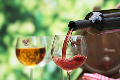 Dog Wine Charms for Stemless Glasses, Set of 6 C945