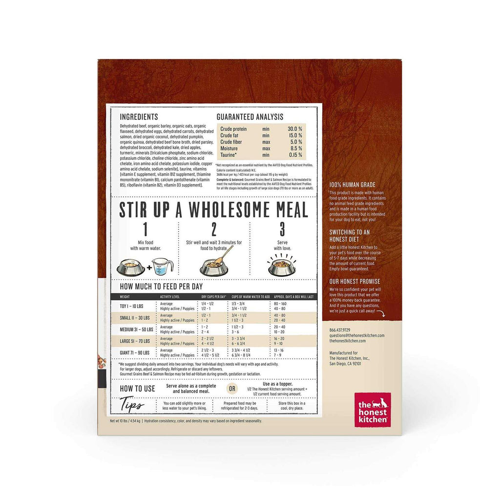 Dehydrated Beef & Salmon Dog Food E28622