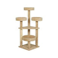 Frisco 65-in Real Carpet Scratch and Lounge Cat Tree, Beige - Pet Supplies online store