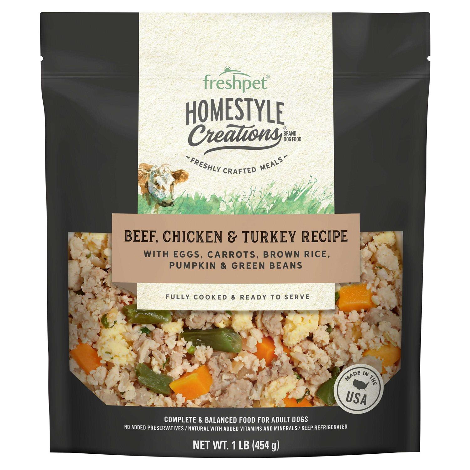 Freshpet Homestyle Creations Beef Chicken &amp; Turkey Dog Food - Pet Supplies online store