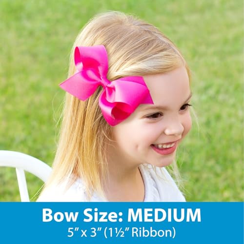 Girls' Velvet Hair Bow on No-Slip Clip, Satin Lining, Mini Q60568