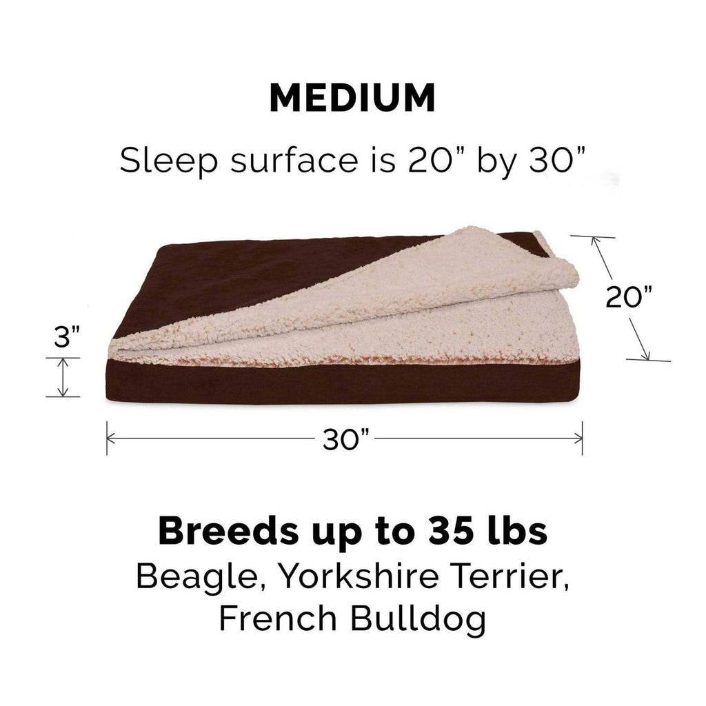 Berber & Suede Blanket Top Dog Bed Z50290