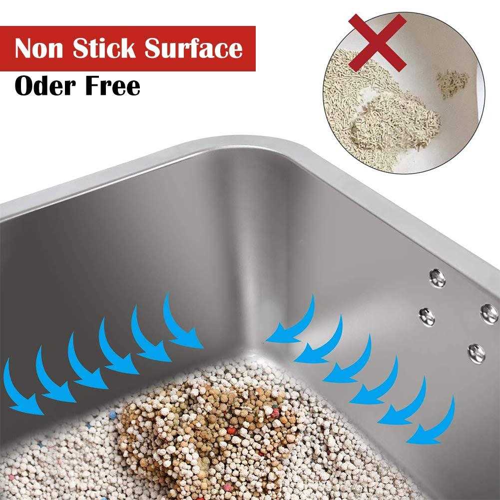 Stainless Steel Cat Litter Box for Kitty and Rabbits M843