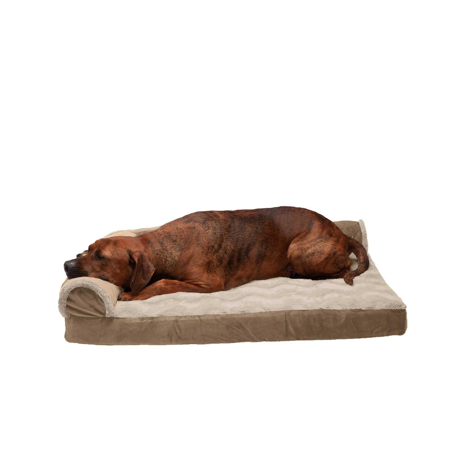 Wave Fur & Velvet Deluxe Chaise Lounge Dog Bed K225039
