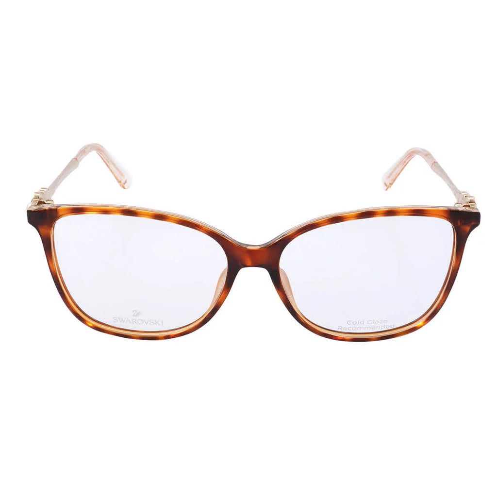 Swarovski SK5367 056 Women's Havana Cat Eye Eyeglasses, 55 mm