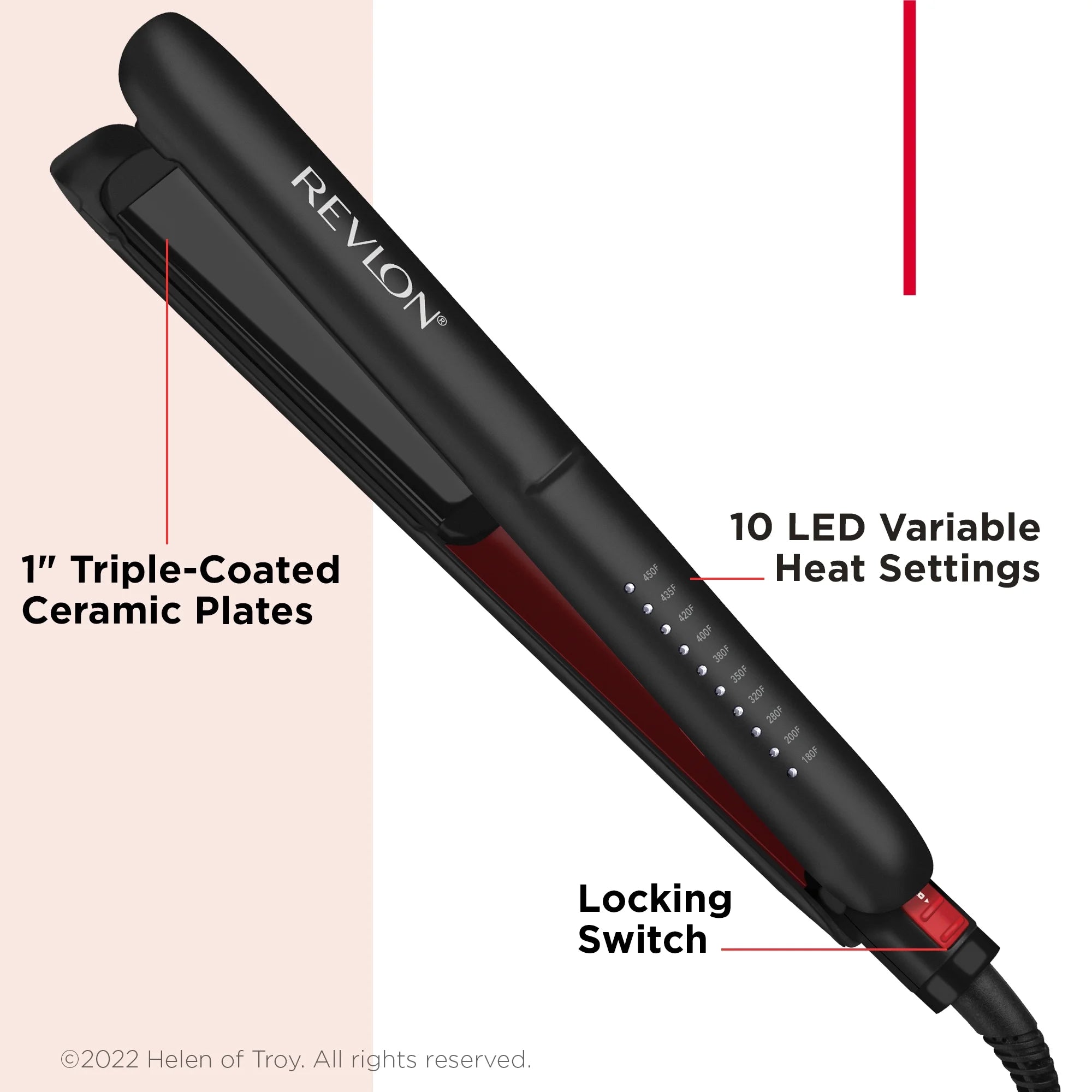 1" Ceramic Flat Iron with Coconut Oil V936125