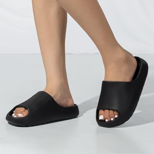 Platform Slides Slippers, Non-Slip Quick Drying Lightweight Shower Shoes W7265