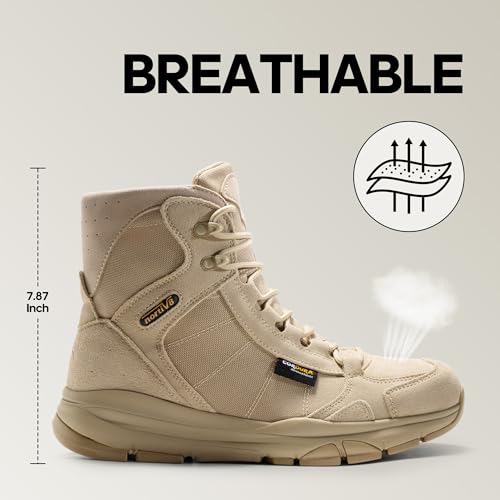 Men's Lightweight Tactical Work Boots for Hiking and Motorcycle S471808