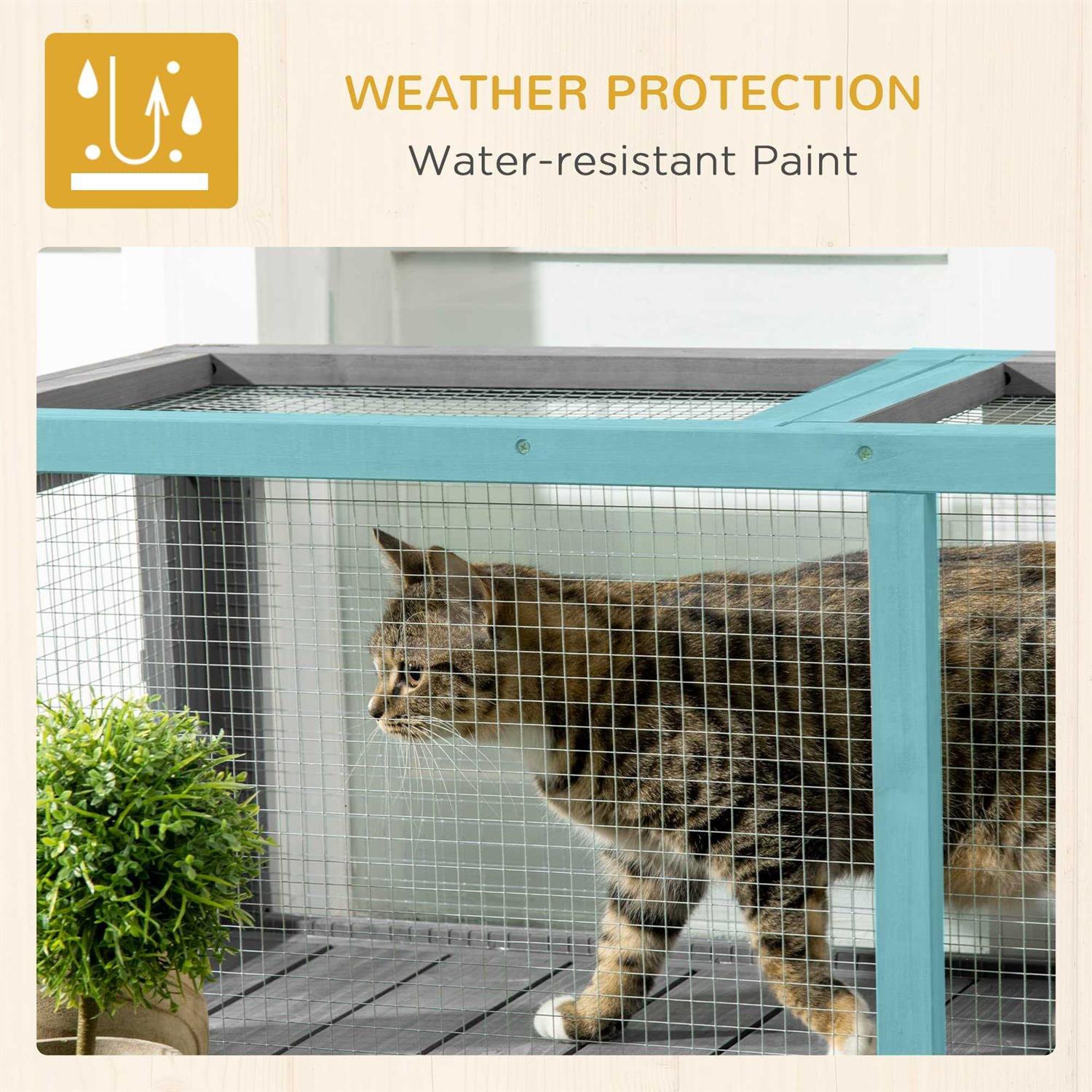 Cat Tunnel with Extendable Wooden Design for Outdoor Use E669543