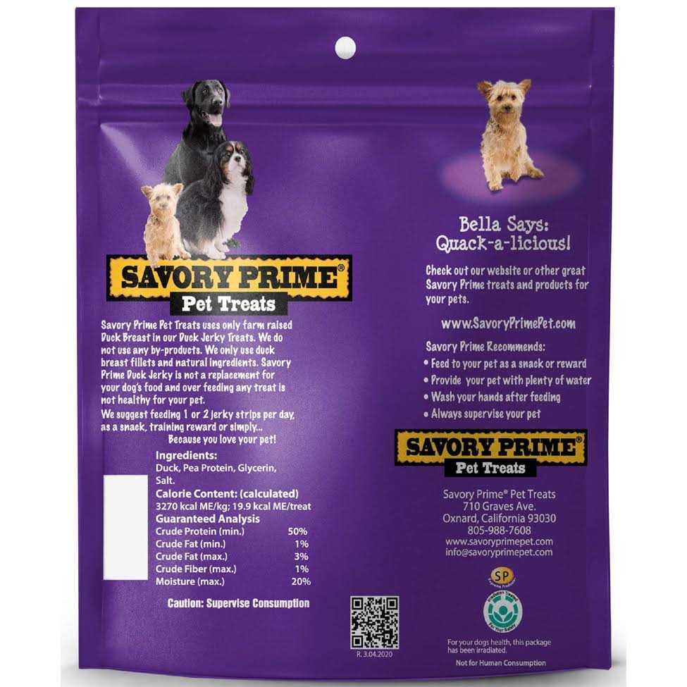 Natural Duck Jerky for Pets W3074