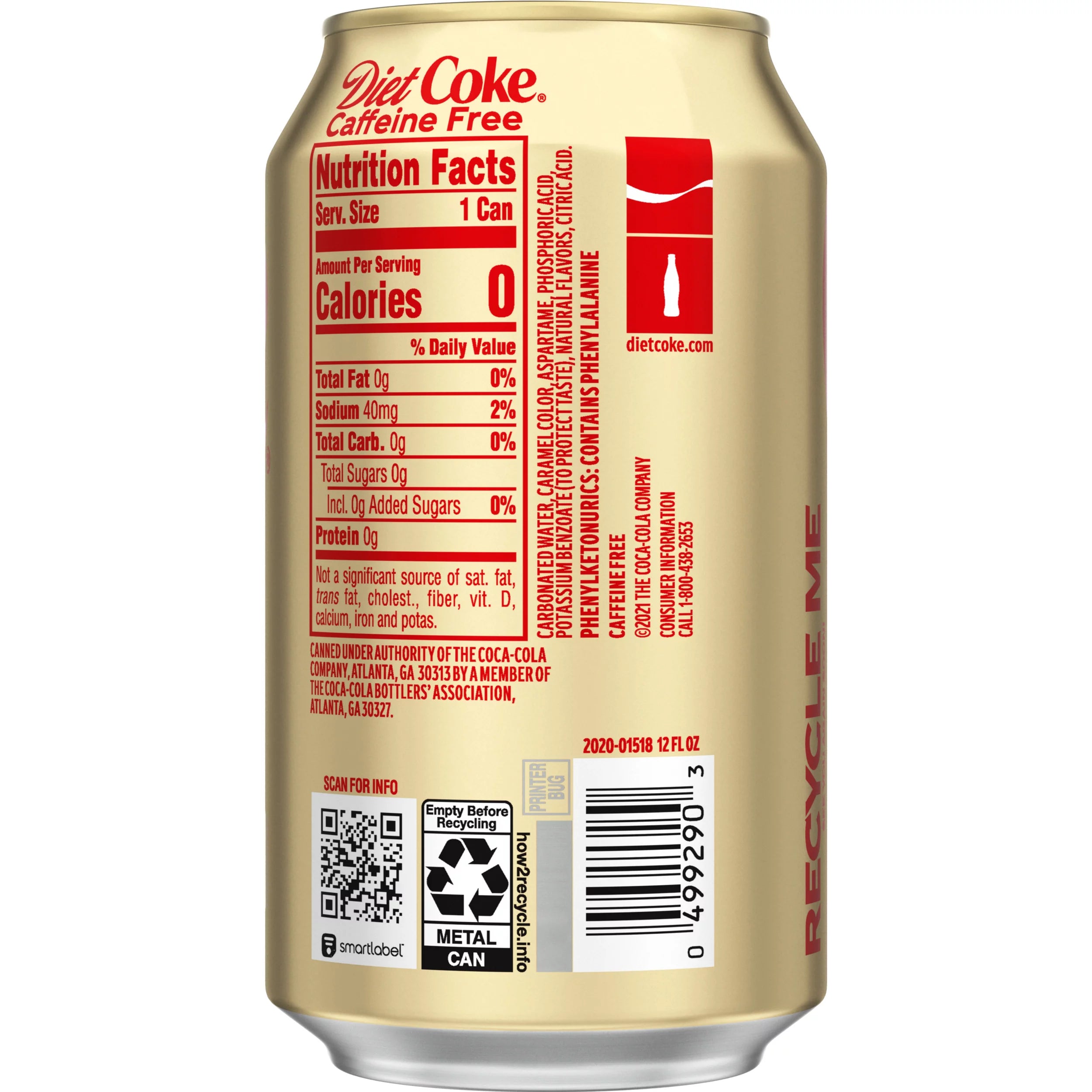 Caffeine Free Soda 12oz Cans (Pack of 18) Y817