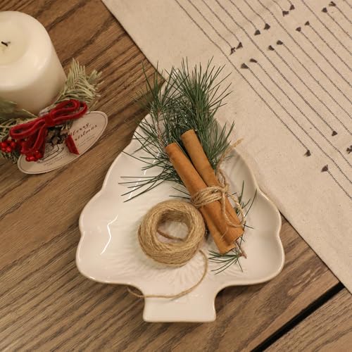 Christmas Tree Porcelain Serving Tray for Holiday Treats D95312