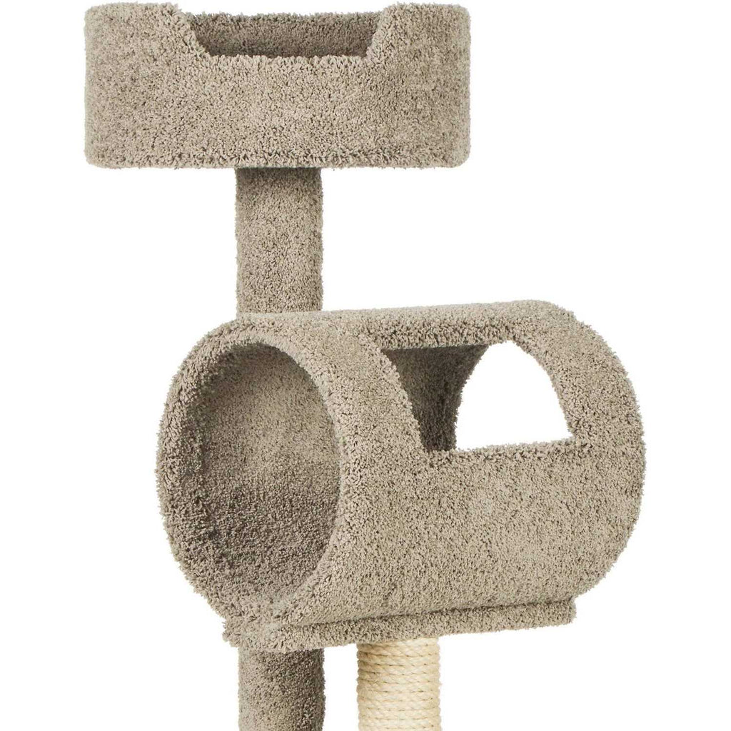 Wooden Cat Tree with Carpet Perches V84412