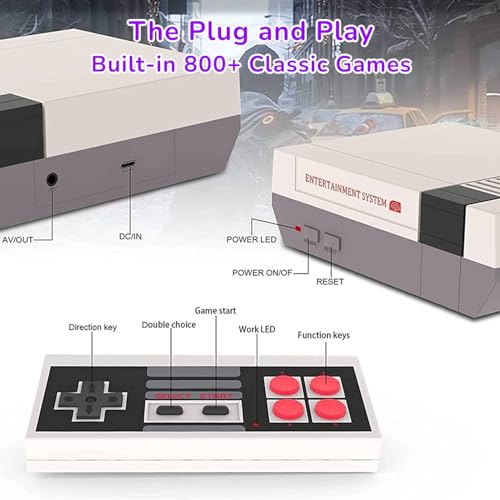Mini Retro Game Console with 600 Built-in Games and Dual Wireless Controllers N2194