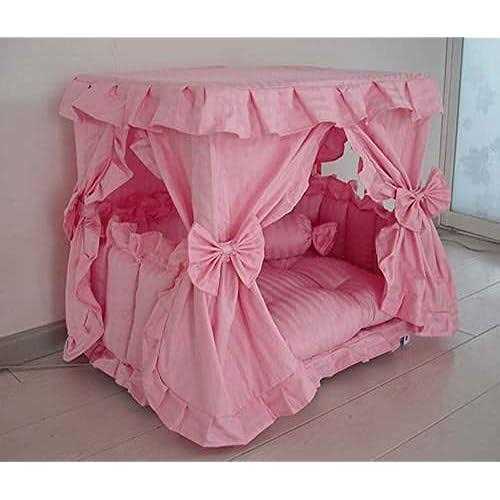Pink Pet Dog Handmade Bed House with Candy Pillow A85010