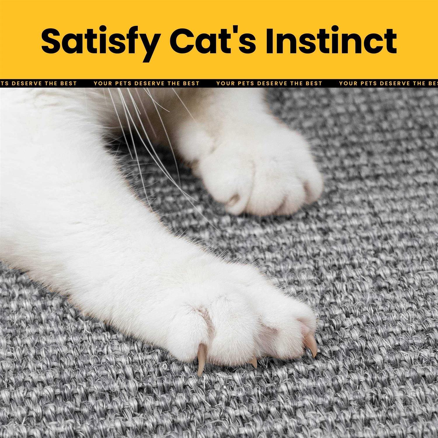 Cat Scratcher Mat, Natural Sisal Scratch Pad for Indoor Cats K556