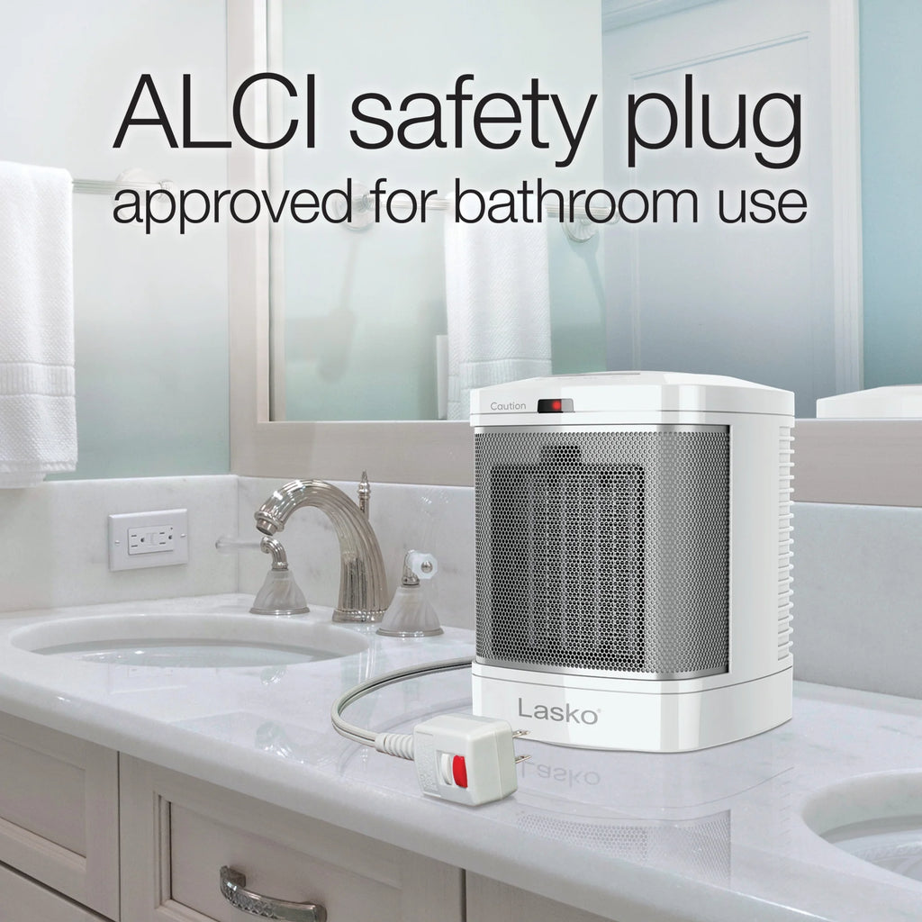 Bathroom Space Heater with Timer, White N224227