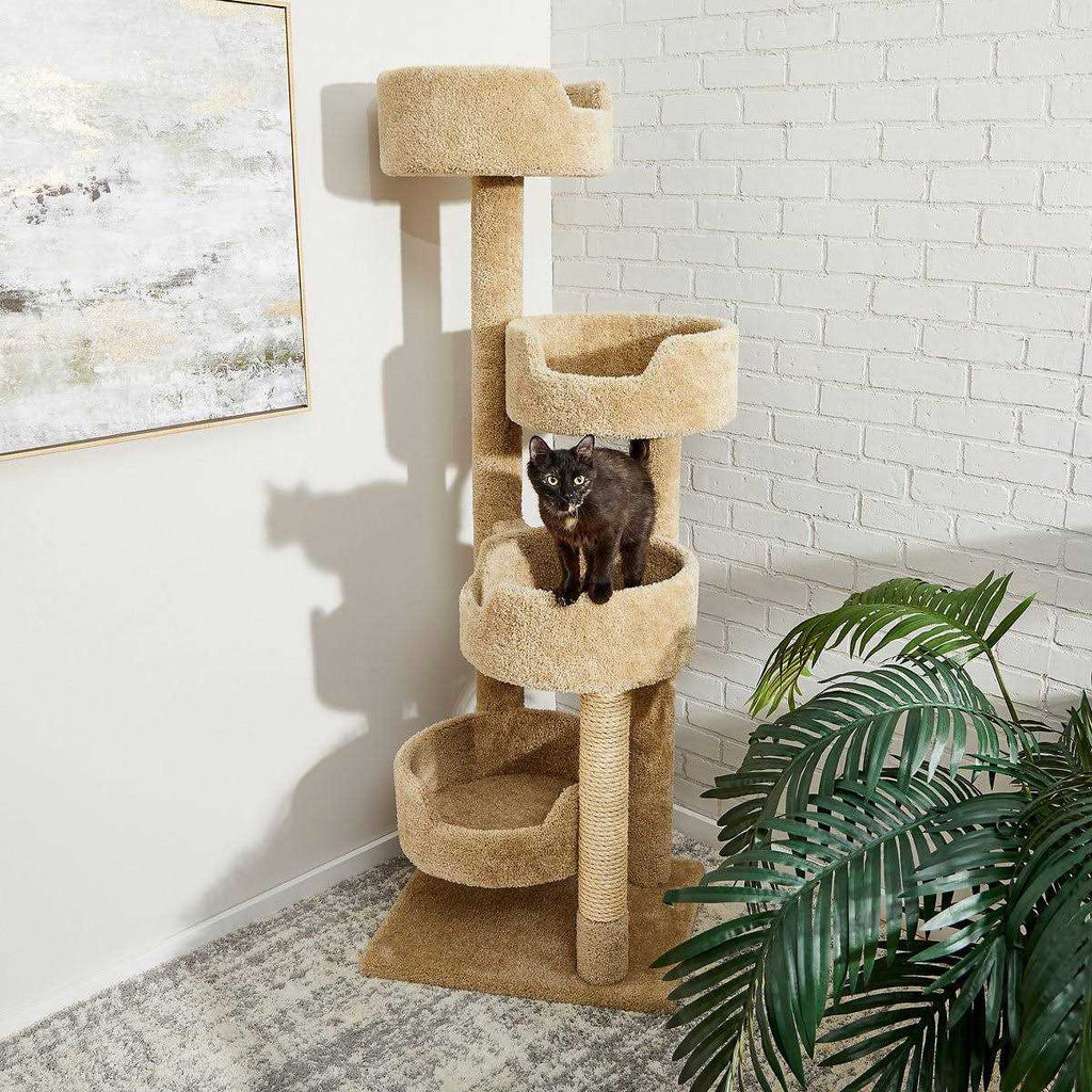 Real Carpet Wooden Cat Tree L5768