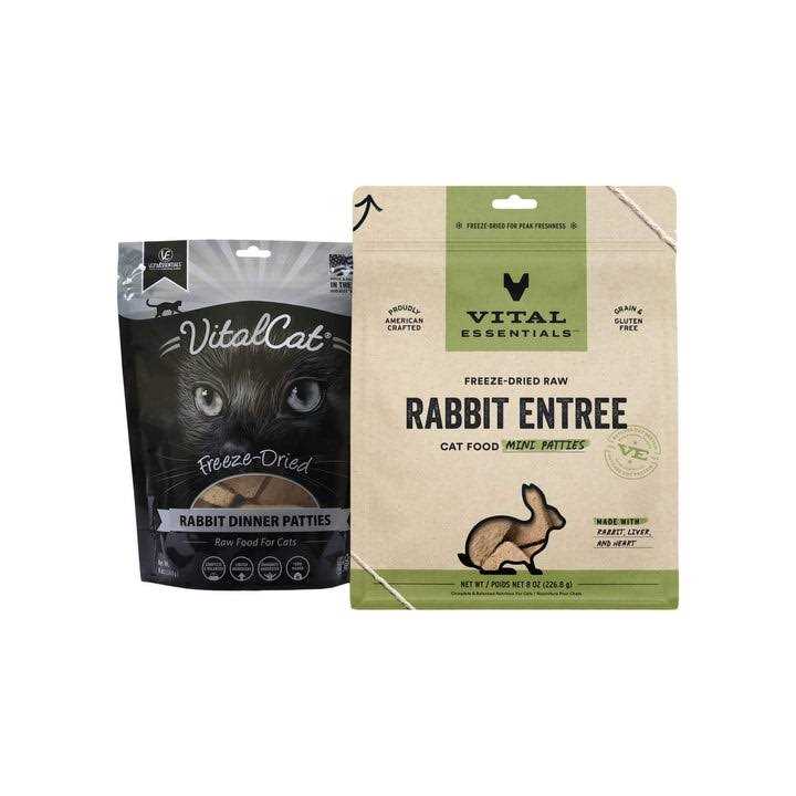Freeze Dried Raw Rabbit Cat Food Mini Patties H696170