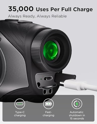 Golf Rangefinder with Slope, 1200Y Laser, 7X Magnification, Flag Lock with Vibration, Magnetic Cart Mount, USB-C Rechargeable L138