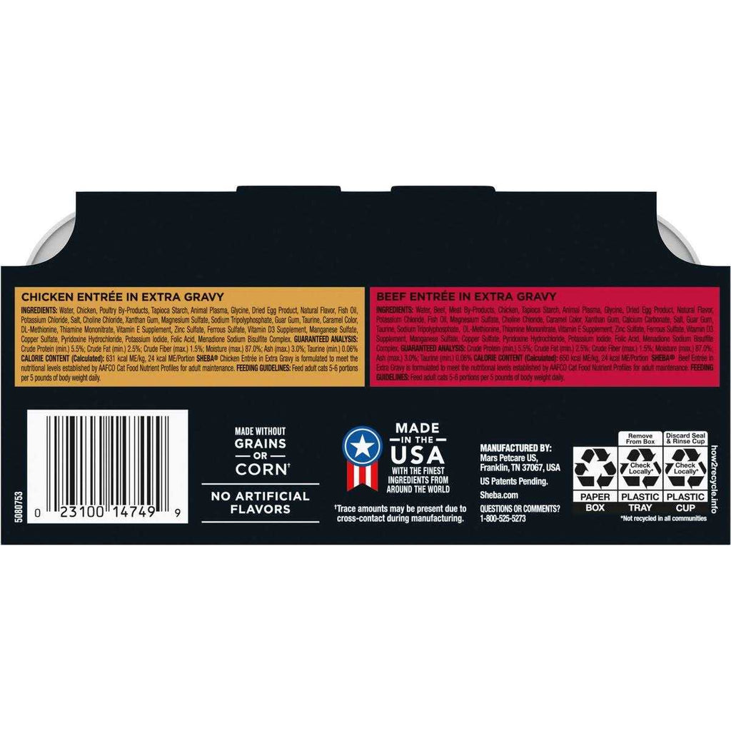 Wet Cat Food in Gravy, Adult Portion Packs E644