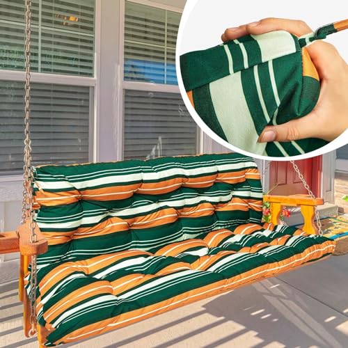 Waterproof Porch Swing Cushion with Backrest and Ties, 2-3 Seat B861850