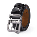 BISON DENIM Mens Genuine Leather Dress Belts - Mens Belt For Suits, Jeans, Uniform With Double Prong Buckle
