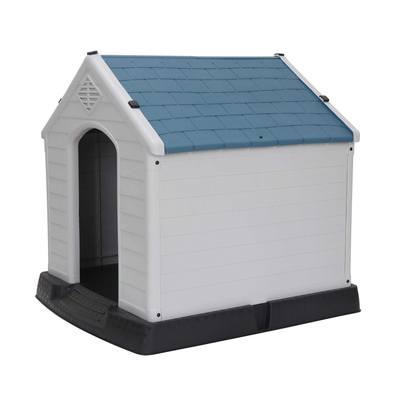 Plastic Dog House with Air Vents and Elevated Floor M550