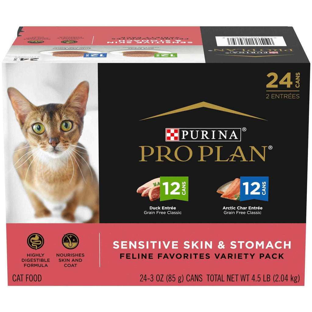 Purina Pro Plan Sensitive Skin &amp; Stomach Wet Cat Food Variety Pack - Pet Supplies online store