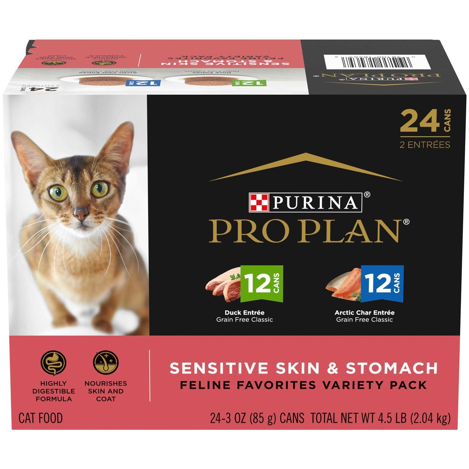 Purina Pro Plan Sensitive Skin &amp; Stomach Wet Cat Food Variety Pack - Pet Supplies online store
