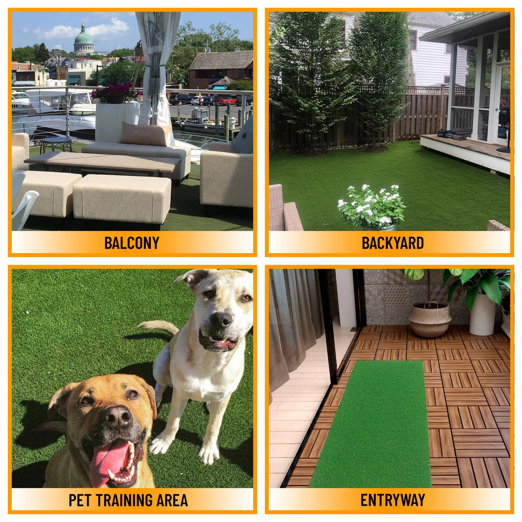 Artificial Turf Golf Hitting Mat Indoor Outdoor Fake Grass Runner Rug P82449