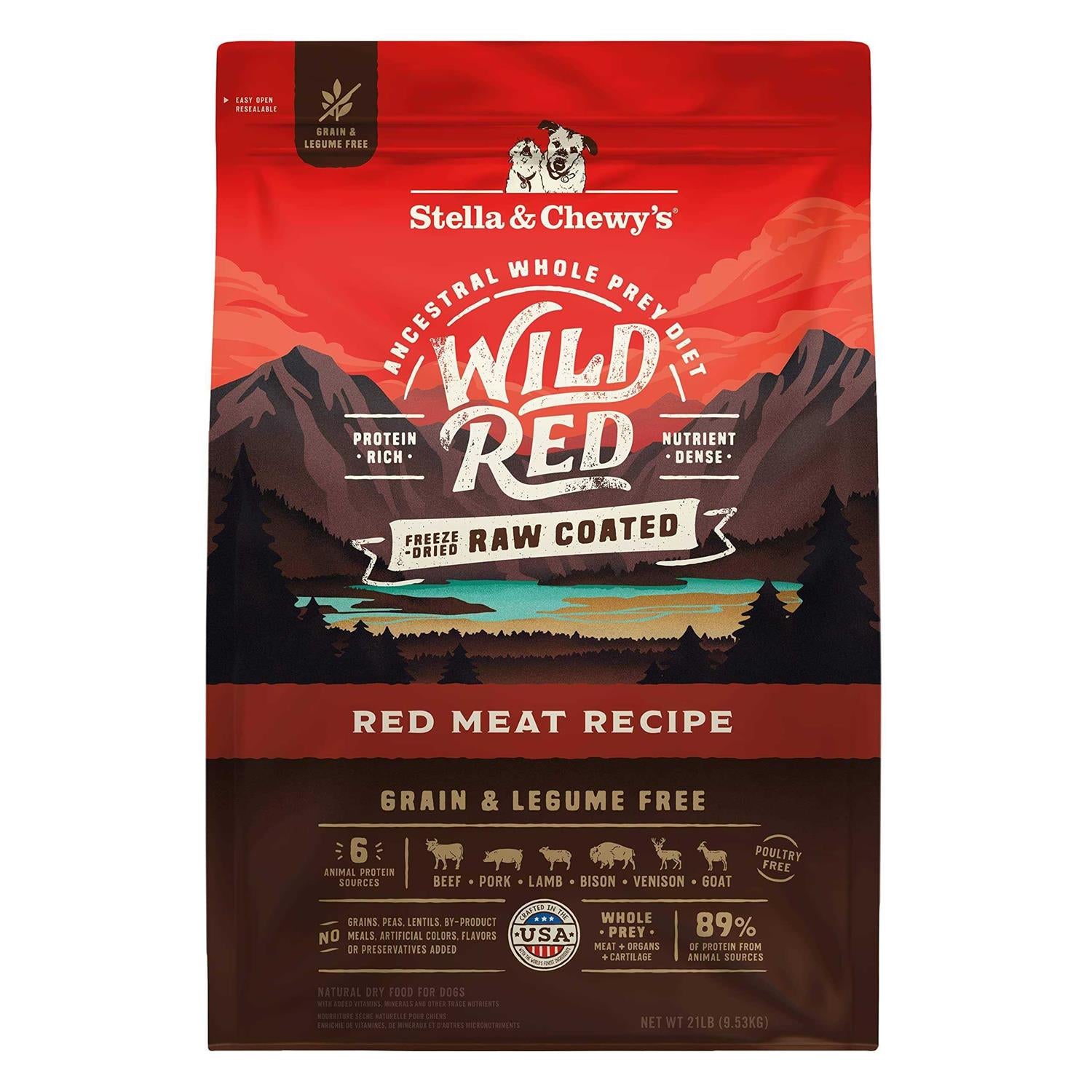 Stella &amp; Chewy's Wild Red Dry Dog Food Raw Coated High Protein Grain Free Recipe - Pet Supplies online store