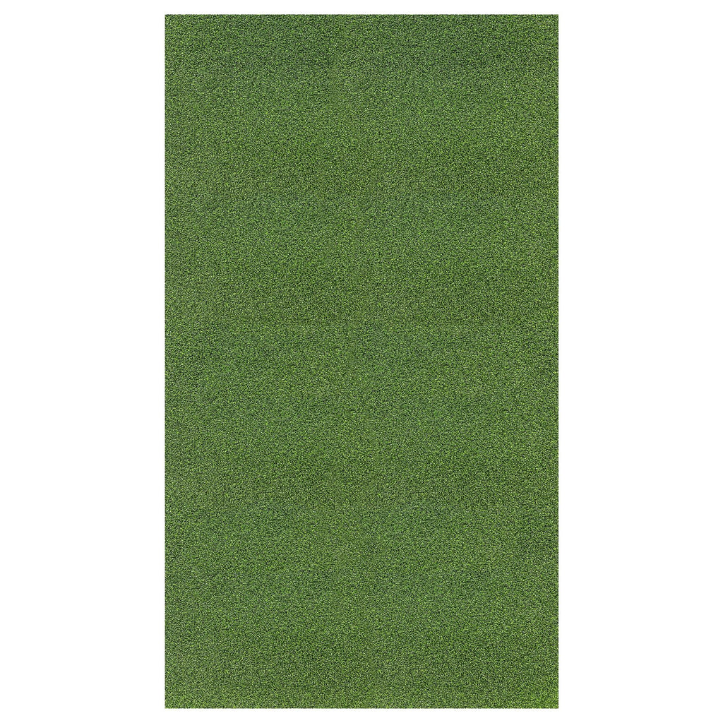 Ottomanson 7x28 Artificial Turf Golf Hitting Mat Indoor/Outdoor Fake Grass Runner Rug, 6'6" x 28' , Green