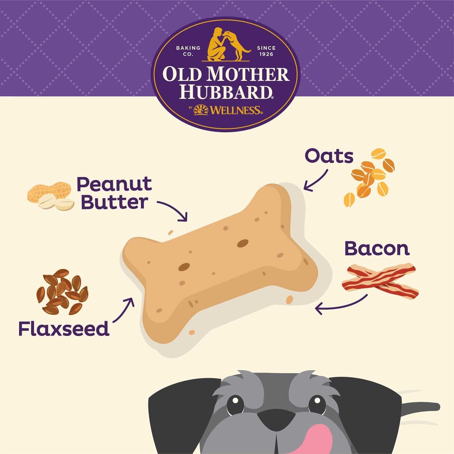 Peanut Butter & Bacon Baked Dog Treats Mini D6320