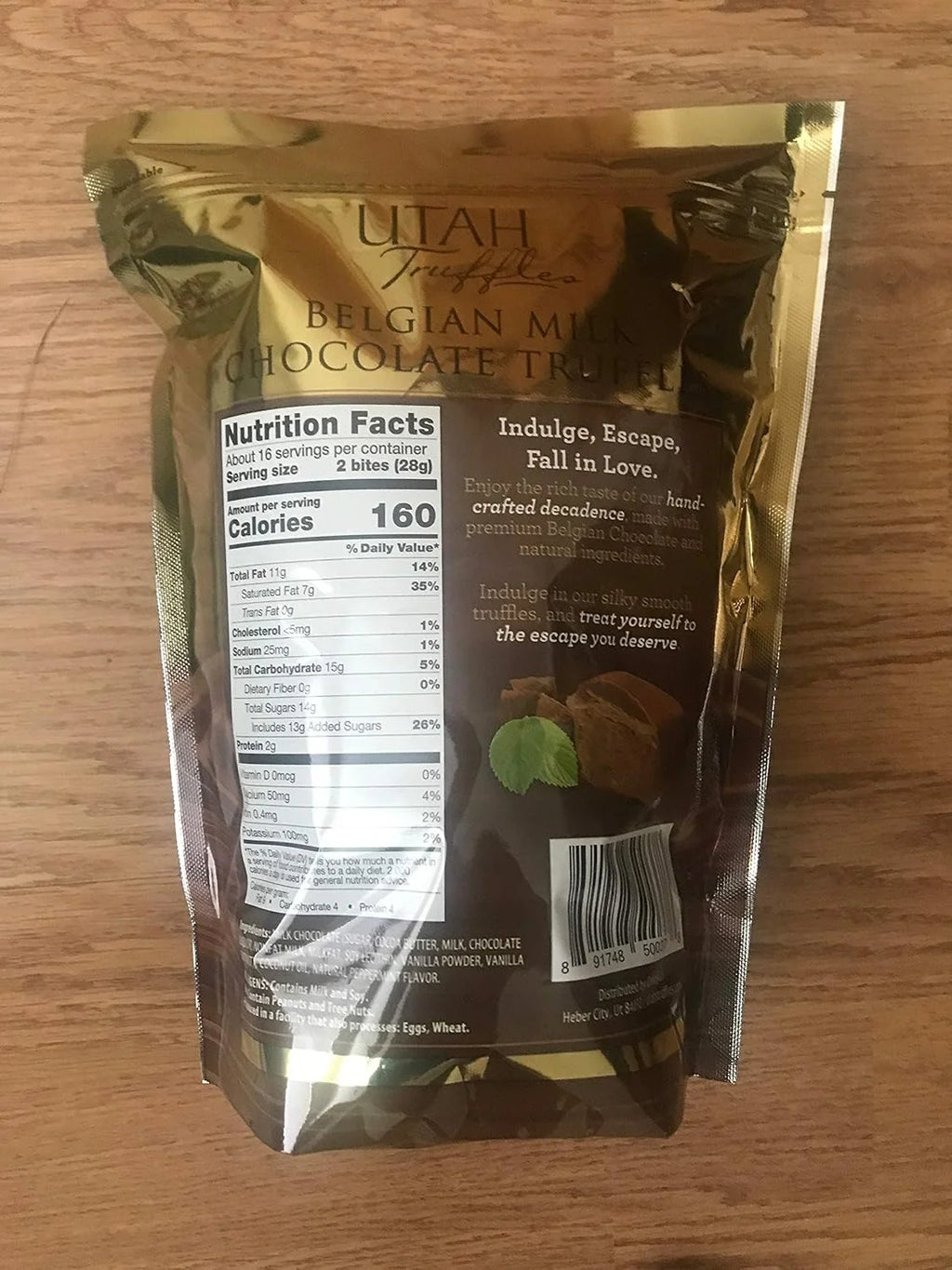 Belgian Milk Mint Chocolate Truffles 16 Oz Bag Q2064