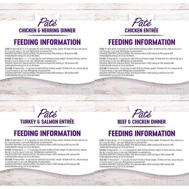 Canned Cat Wet Food Pate Variety Pack 12 Cans U6658