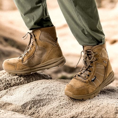 Men's Lightweight Tactical Work Boots for Hiking and Motorcycle S471808