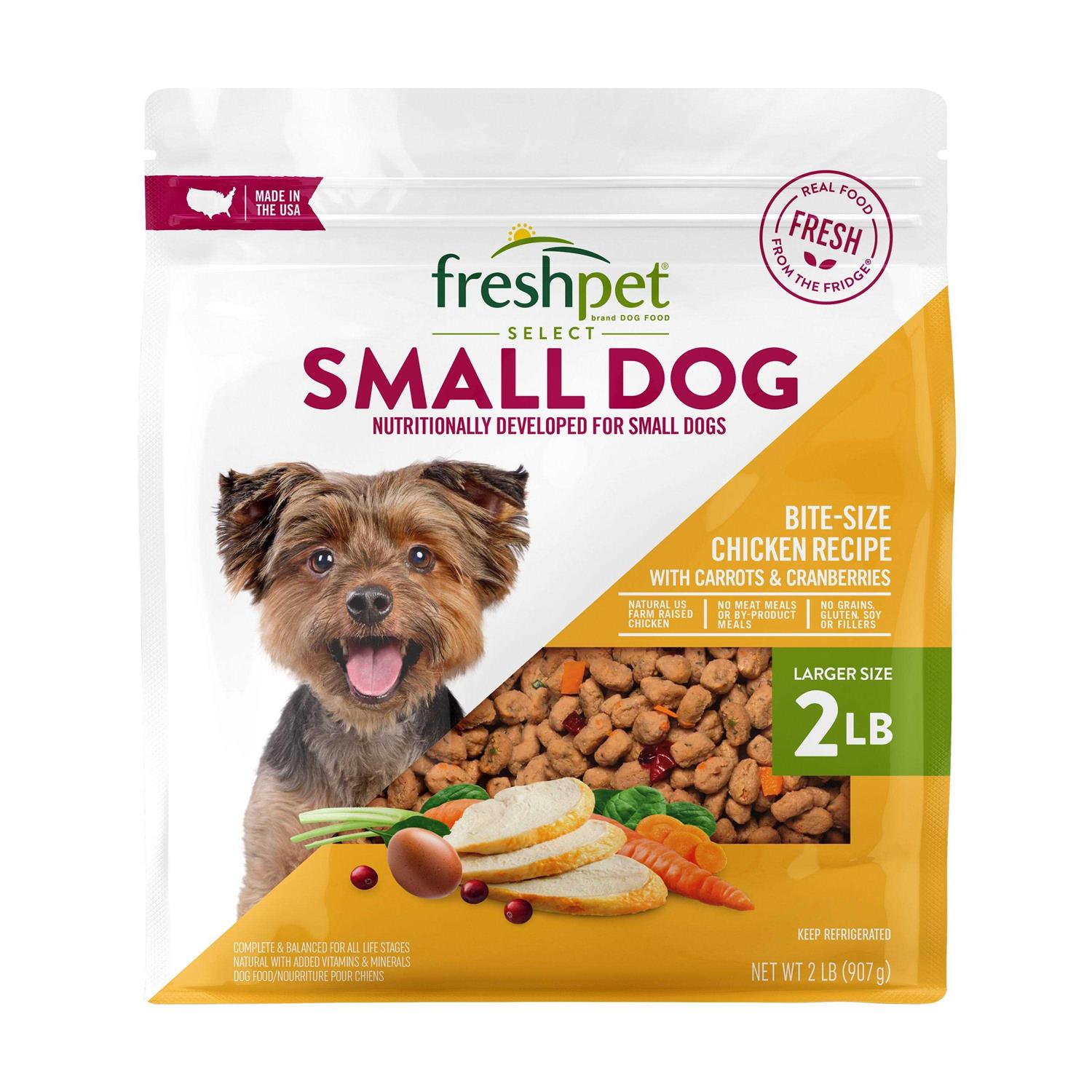 Freshpet Select Small Dog Bite Sized Chicken Recipe Dog Food - Pet Supplies online store