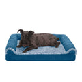 FurHaven Two-Tone Faux Fur Suede Orthopedic Sofa Dog Bed - Pet Supplies online store