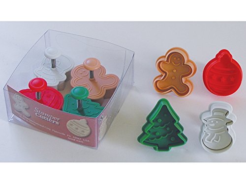 Christmas Pastry and Cookie Cutter Set of 4, Assorted Designs, 2 Inches L6397