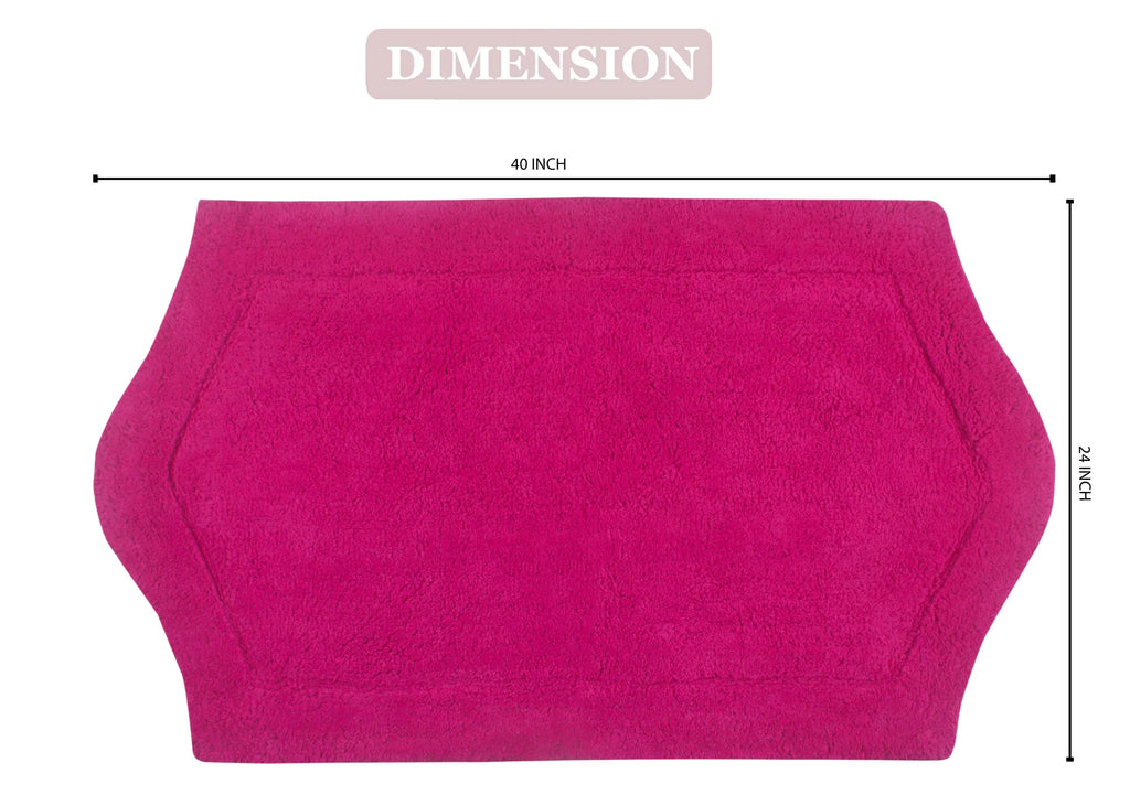 100% Cotton Tufted Bath Rug, Non-Slip Plush, Machine Washable, 24x40 F36078