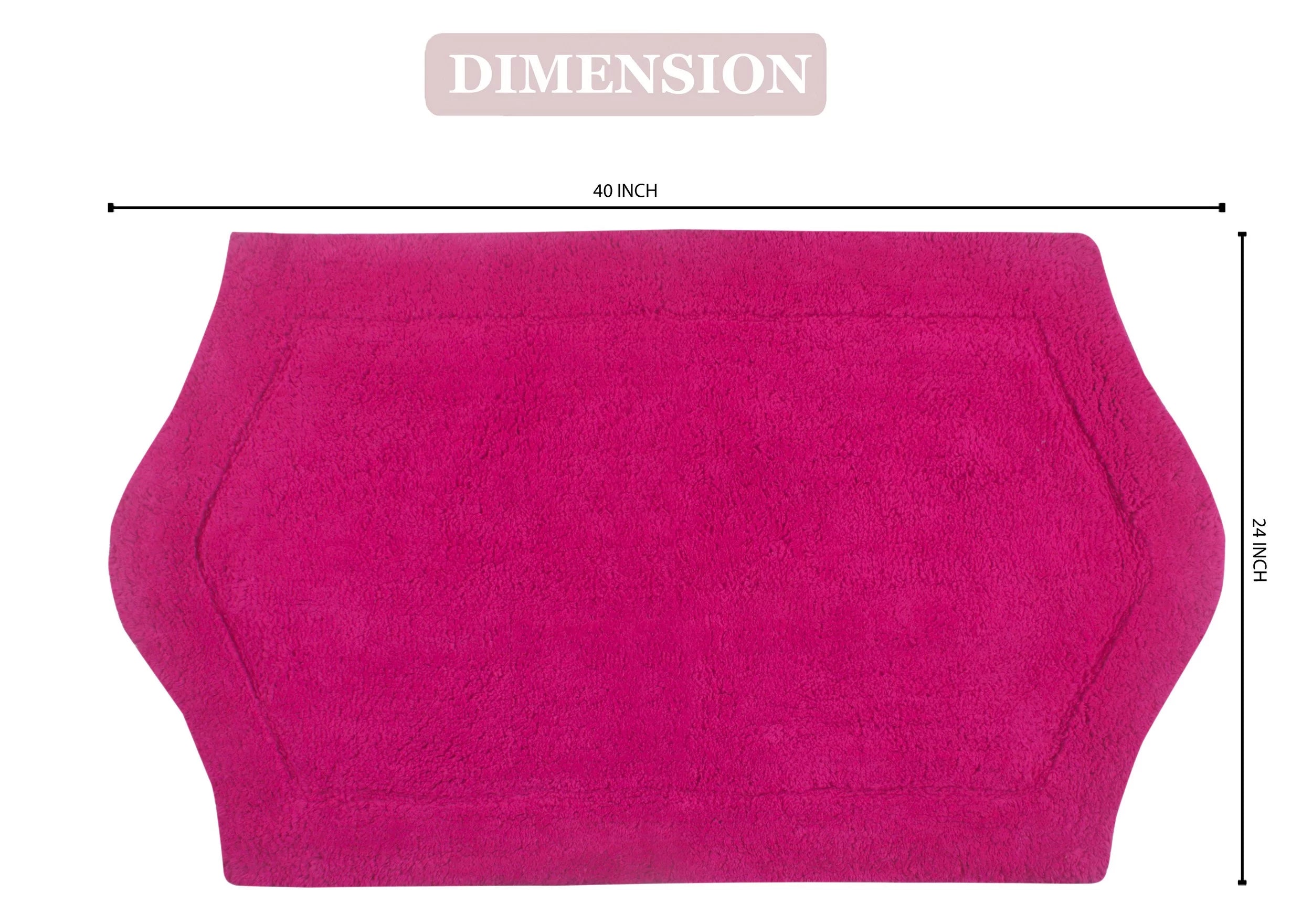 100% Cotton Tufted Bath Rug, Non-Slip Plush, Machine Washable, 24x40 F36078