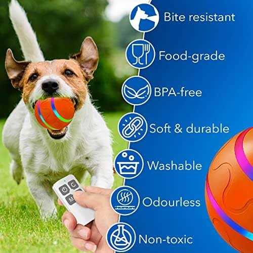 Interactive Dog Toy Ball with Remote Control for Small Medium Large Dogs O428275