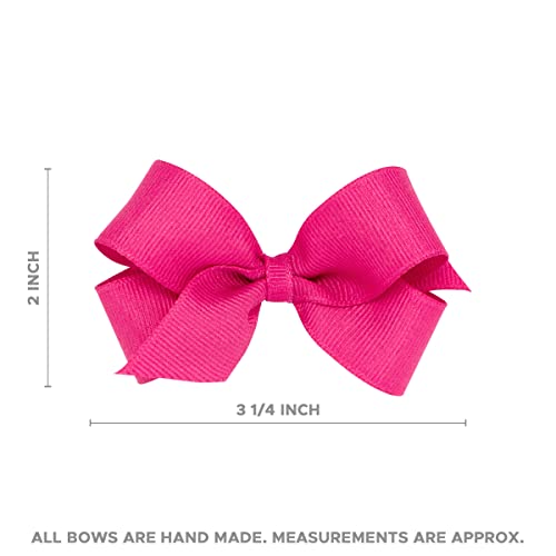 Girls' Velvet Hair Bow on No-Slip Clip, Satin Lining, Mini Q60568