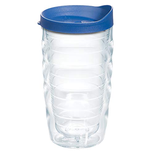 Double Walled Insulated Tumbler Travel Cup, 24oz 2pk, Blue Lid V78473