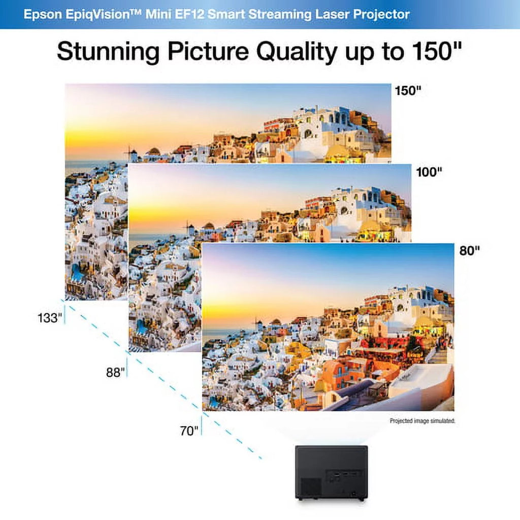 EpiqVision Mini EF12 3LCD Projector, 16:9, Portable, Black Q9928